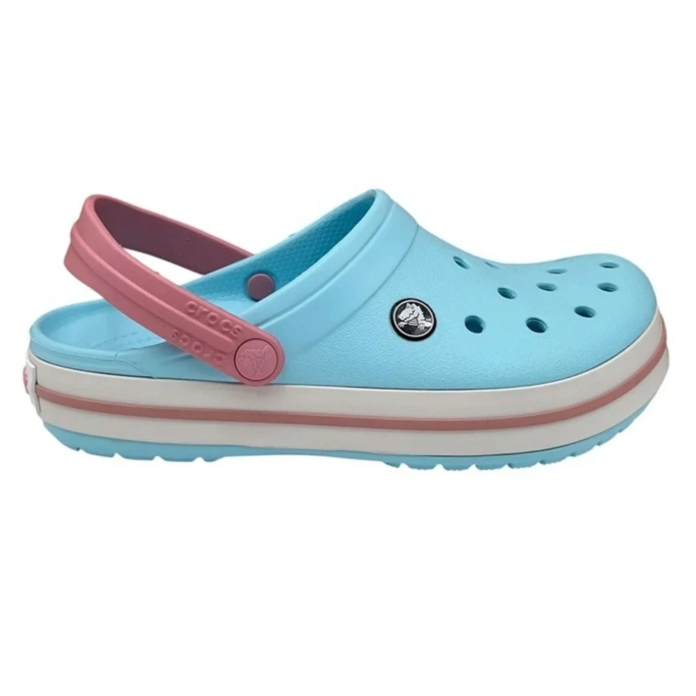 Crocs Bayaband Youth Big Girls Slip-on Clogs Size 5 (J5) Sky Blue Water Friendly